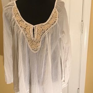 Free People Gauzy lightweight top.